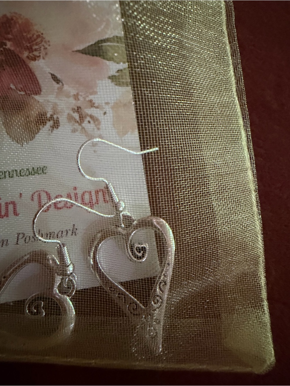 Artisan Silver Heart Dangle Earrings